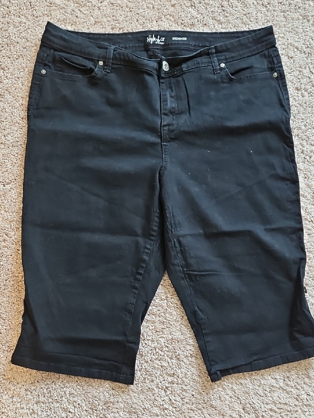 Style & Co. Black Cropped Capri Pants